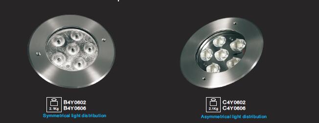 6 * 2W lub 3W 18W Slim Type Design LED podwodne oświetlenie basenowe o średnicy Φ160mm do obiektów rekreacyjnych 0