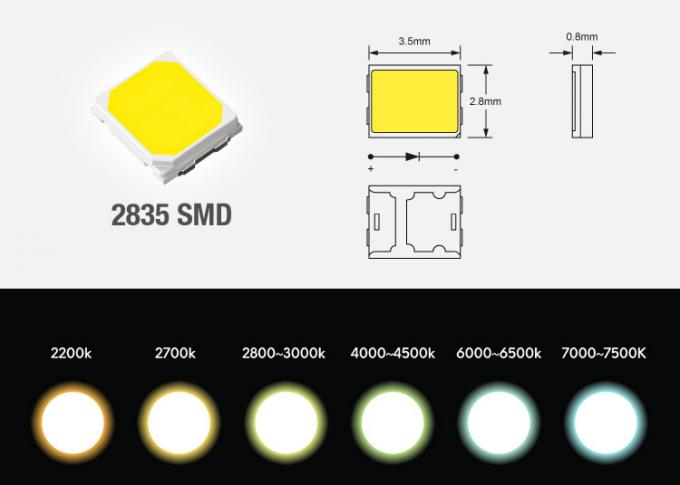 Elastyczne taśmy LED o podwójnej temperaturze barwowej 2835 SMD 600 Led / Roll High CRI80 CRI90 1